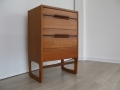 A 1960s teak chest of drawers