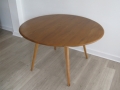 1960s elm Ercol extending drop leaf dining table