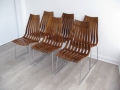 1960s 6 Rosewood 'Scandia' Chairs. Hans Brattrud for Hove Mobler