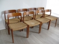 1970s teak '75' chairs. Niels O.Moller for JL Moller