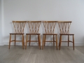 1960s 4 'candlestick' chairs.  Lucian Ercolani for Ercol