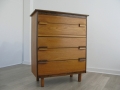 1970s Teak chest of drawers/tallboy rosewood handles