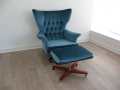 Dr No 'Blofeld' lounge chair & ottoman. G Plan.