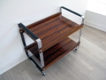 1960s Rosewood/chromed steel trolley. Norwegian