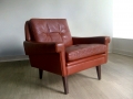 A Danish leather lounge chair