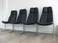 A set of 4 leather 'eleganza' chairs by Pieff