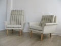 A pair of 1960s ladies and gentlemans Danish armchairs