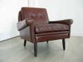 A Danish leather lounge chair