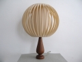 A 1960s teak table lamp