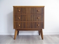 A 1950s zebrano chest of drawers. Morris of Glasgow