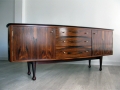 A 1960s Heals brazilian rosewood sideboard