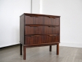 A small Danish rosewood chest of drawers