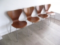 Series 7 teak 1960s chairs Arne Jacobsen Fritz Hansen