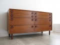 Large 1960s teak chest of drawers