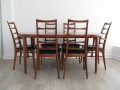 Koefoed Hornslet teak chairs with VV Mobler table