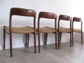 Teak model 75 chairs JL Moller